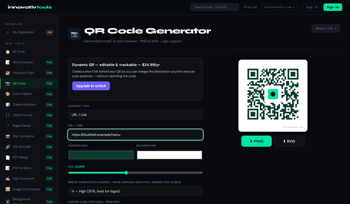 QR-Code Generator — dynamischer QR-Code
