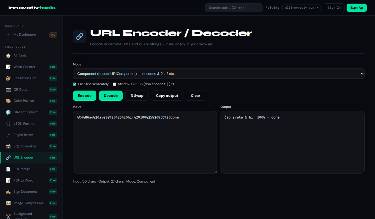URL Encoder — Decode URL
