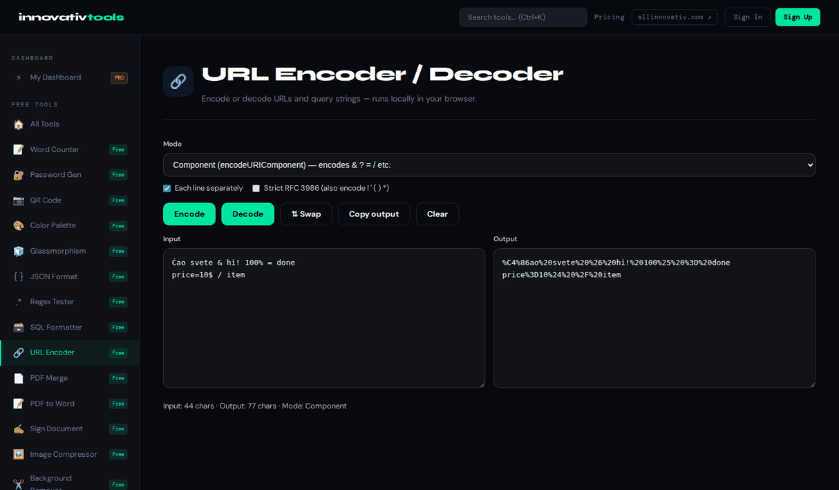 URL Encoder — Encode query strings